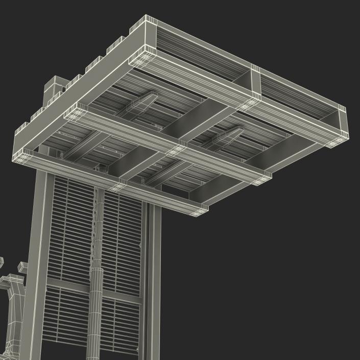 3D Electric Walkie Stacker and Wooden Pallet