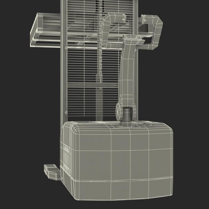 3D Electric Walkie Stacker and Wooden Pallet