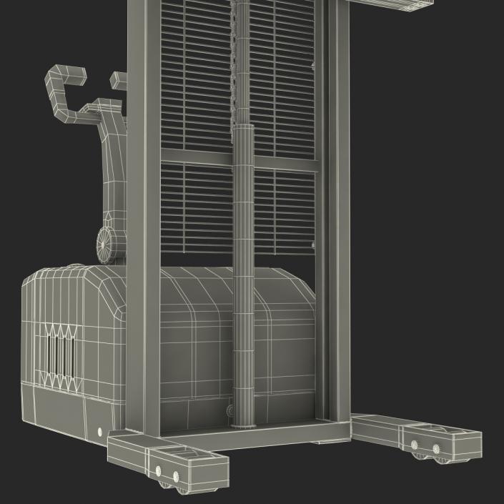 3D Electric Walkie Stacker and Wooden Pallet