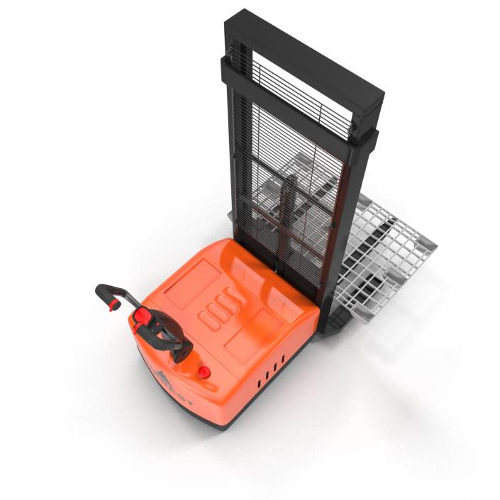 3D Electric Walkie Stacker with Plastic Pallet model