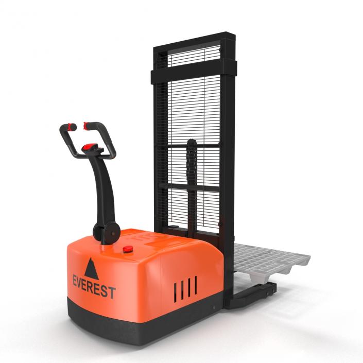 3D Electric Walkie Stacker with Plastic Pallet model