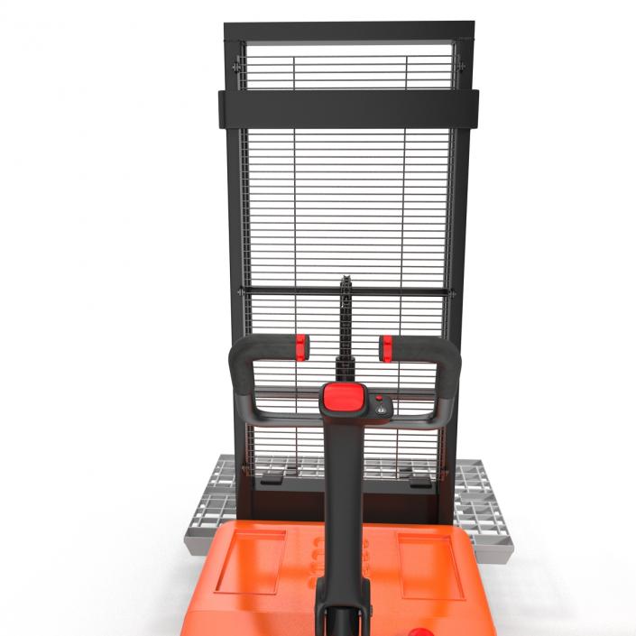 3D Electric Walkie Stacker with Plastic Pallet model