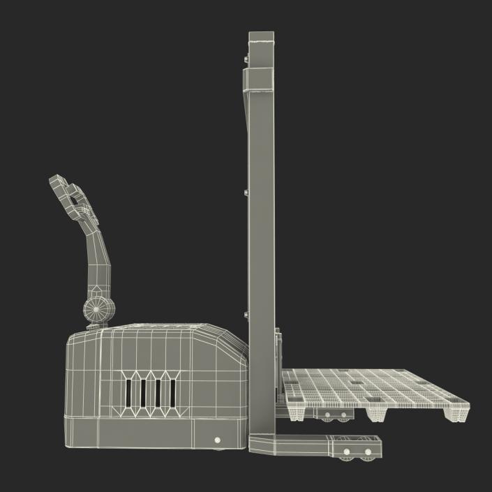 3D Electric Walkie Stacker with Plastic Pallet model