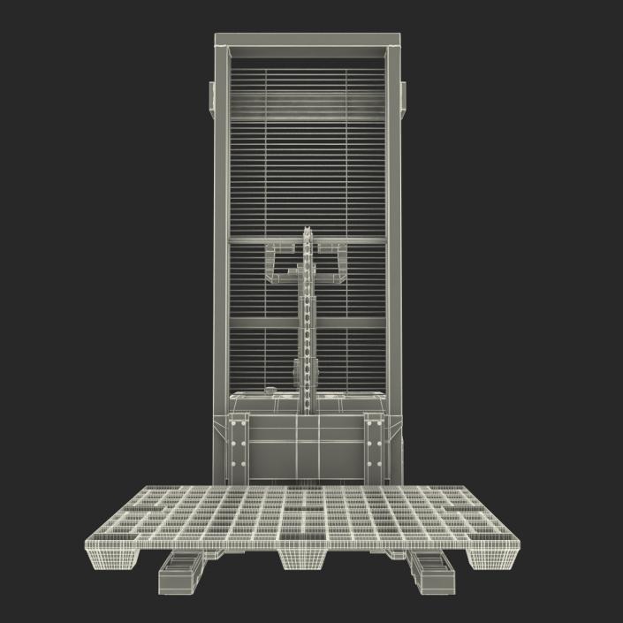 3D Electric Walkie Stacker with Plastic Pallet model