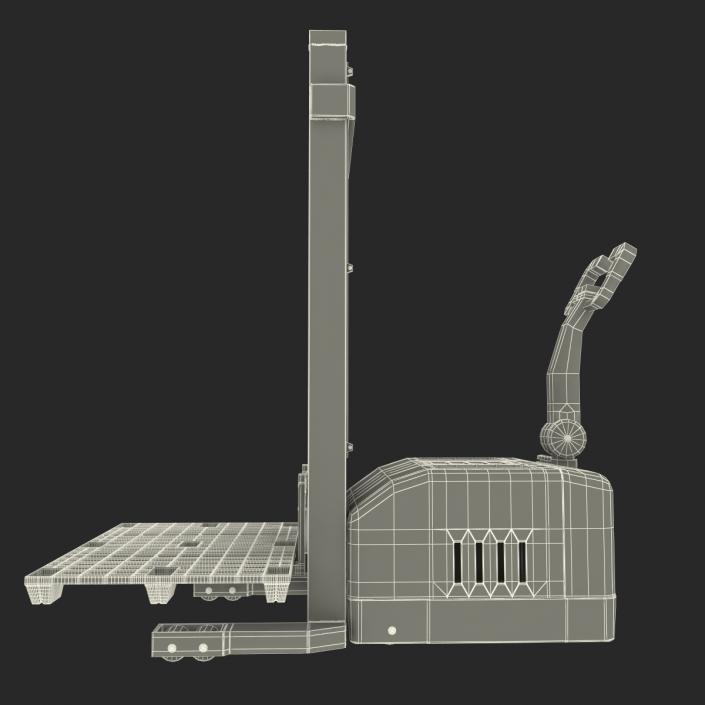 3D Electric Walkie Stacker with Plastic Pallet model