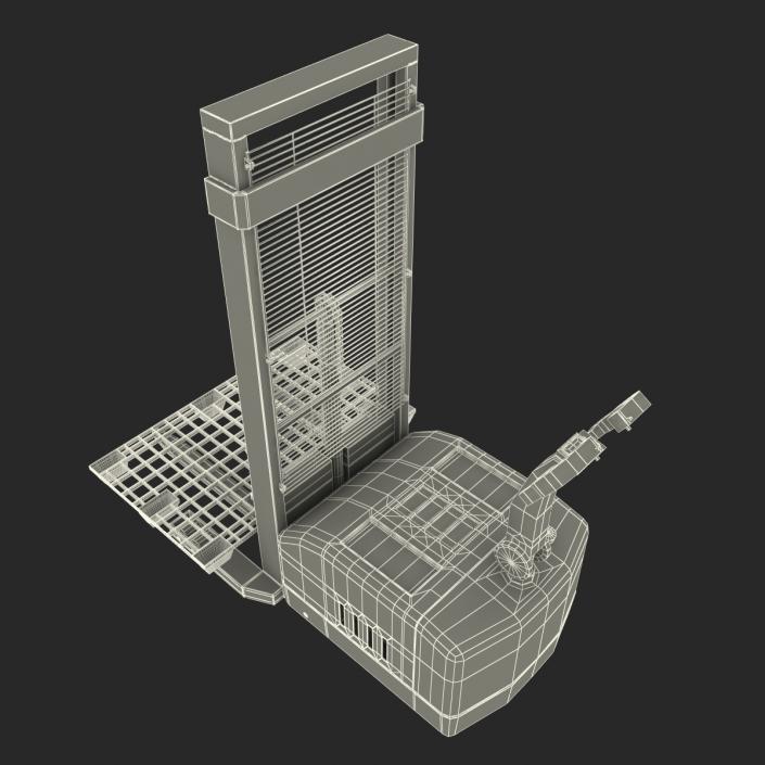 3D Electric Walkie Stacker with Plastic Pallet model