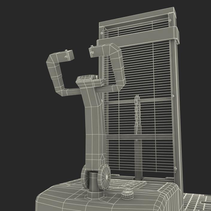 3D Electric Walkie Stacker with Plastic Pallet model