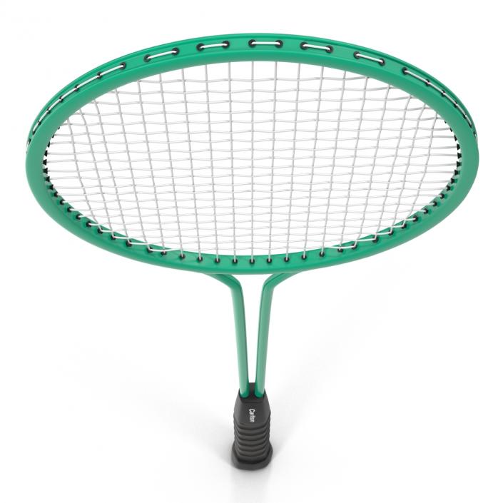 3D Badminton Rackets 3D Models Set