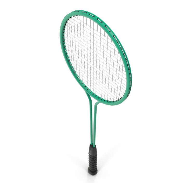 3D Badminton Rackets 3D Models Set