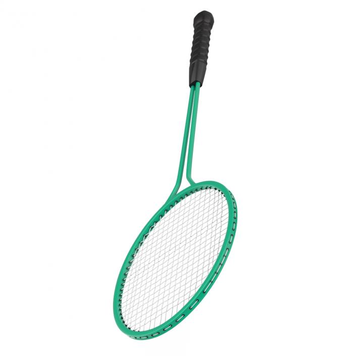 3D Badminton Rackets 3D Models Set