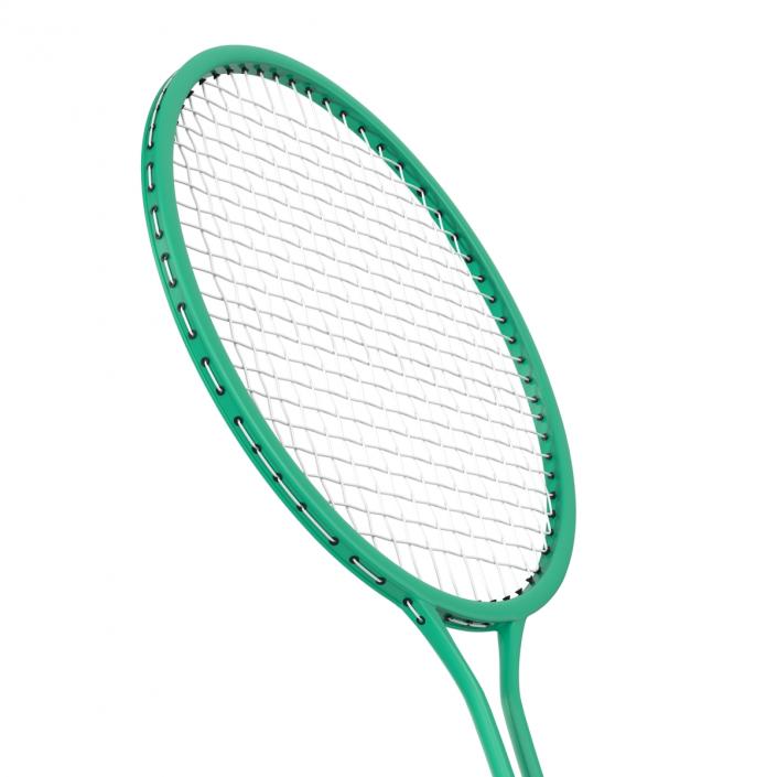 3D Badminton Rackets 3D Models Set