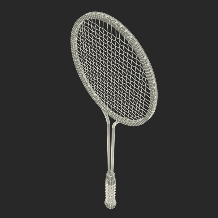 3D Badminton Rackets 3D Models Set