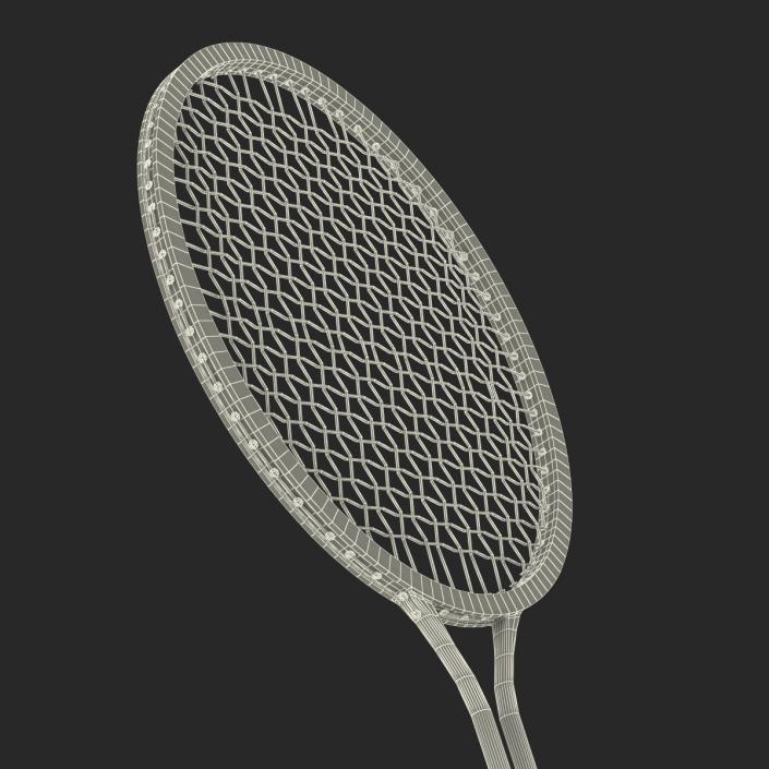 3D Badminton Rackets 3D Models Set