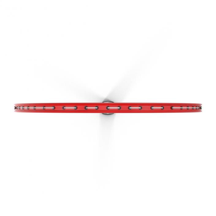 Badminton Racket 2 Red 3D