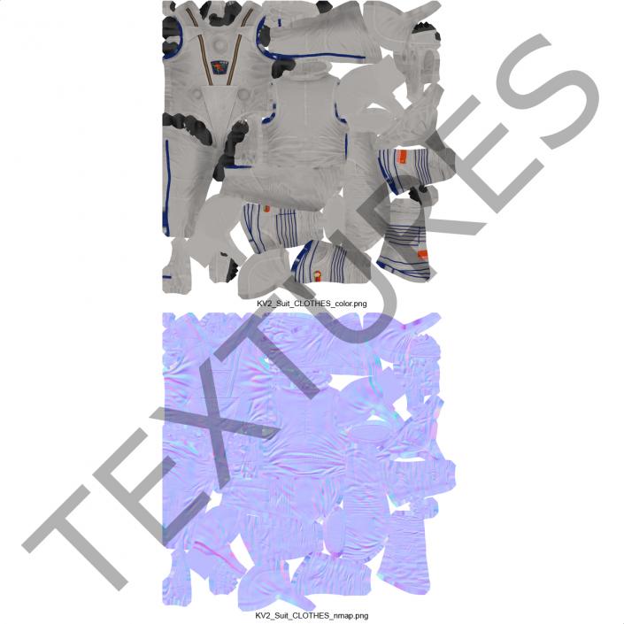 3D Russian Astronaut Wearing Space Suit Sokol KV2 Rigged model