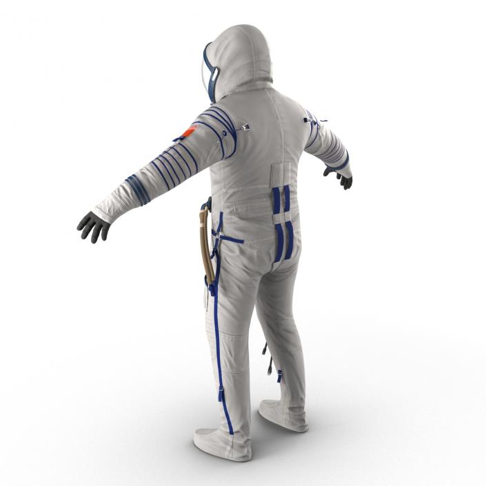 3D Russian Astronaut Wearing Space Suit Sokol KV2 Rigged model