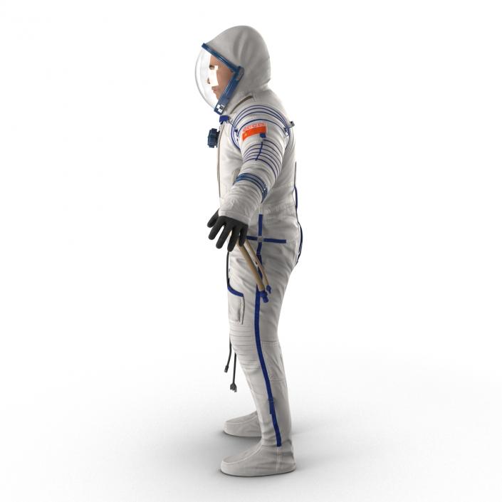 3D Russian Astronaut Wearing Space Suit Sokol KV2 Rigged model