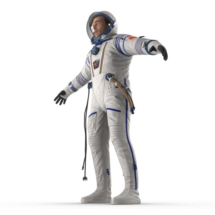 3D Russian Astronaut Wearing Space Suit Sokol KV2 Rigged model