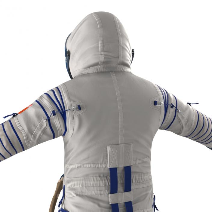 3D Russian Astronaut Wearing Space Suit Sokol KV2 Rigged model