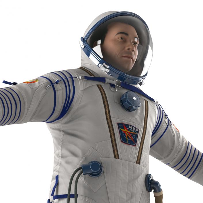 3D Russian Astronaut Wearing Space Suit Sokol KV2 Rigged model