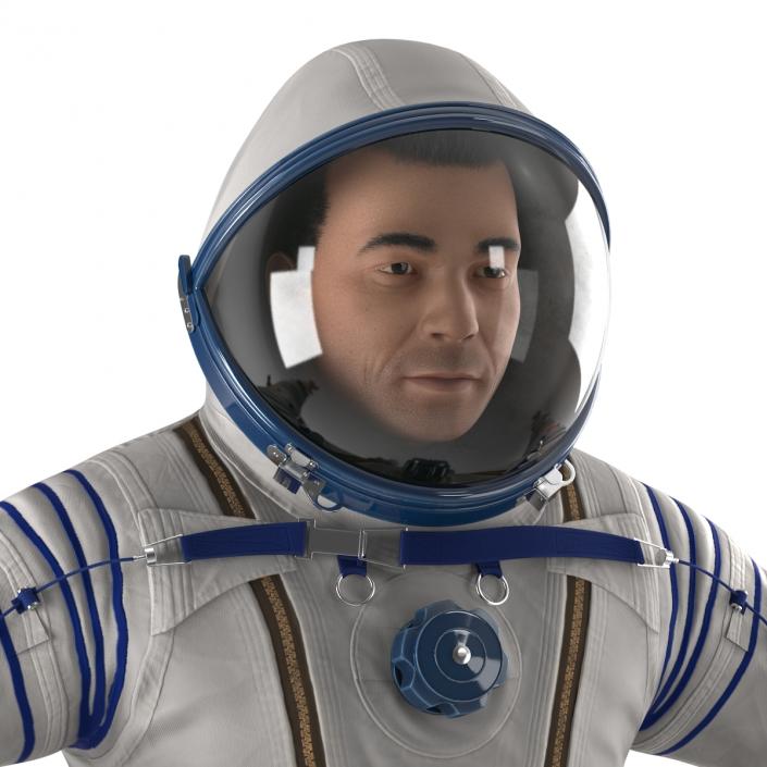 3D Russian Astronaut Wearing Space Suit Sokol KV2 Rigged model