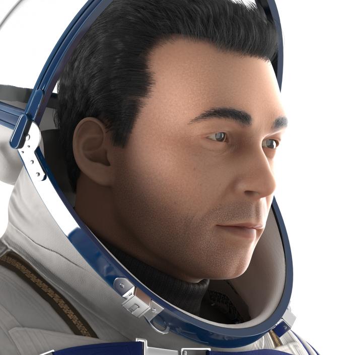 3D Russian Astronaut Wearing Space Suit Sokol KV2 Rigged model