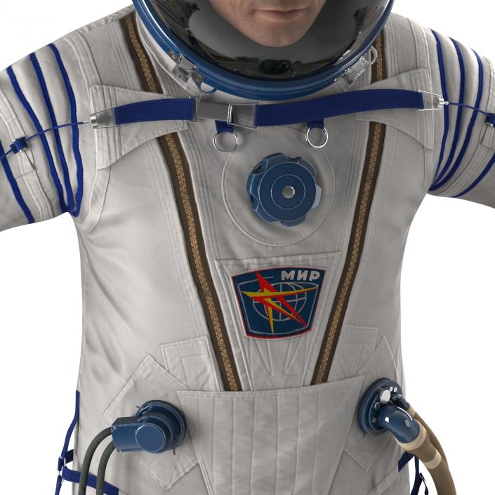 3D Russian Astronaut Wearing Space Suit Sokol KV2 Rigged model