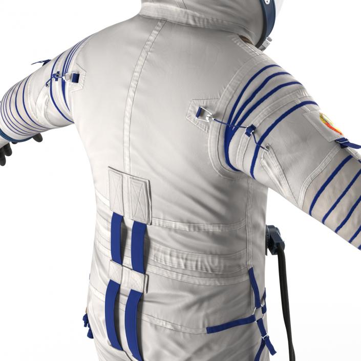 3D Russian Astronaut Wearing Space Suit Sokol KV2 Rigged model