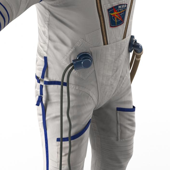 3D Russian Astronaut Wearing Space Suit Sokol KV2 Rigged model