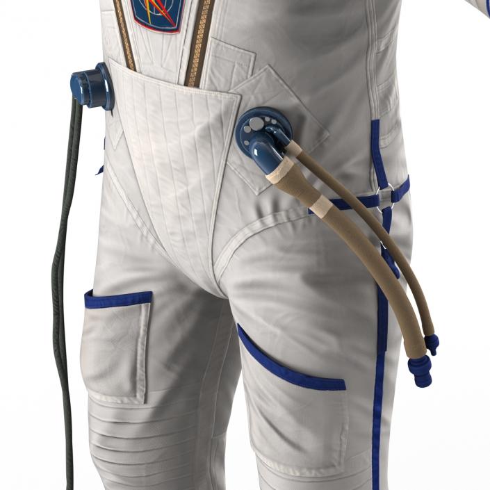 3D Russian Astronaut Wearing Space Suit Sokol KV2 Rigged model