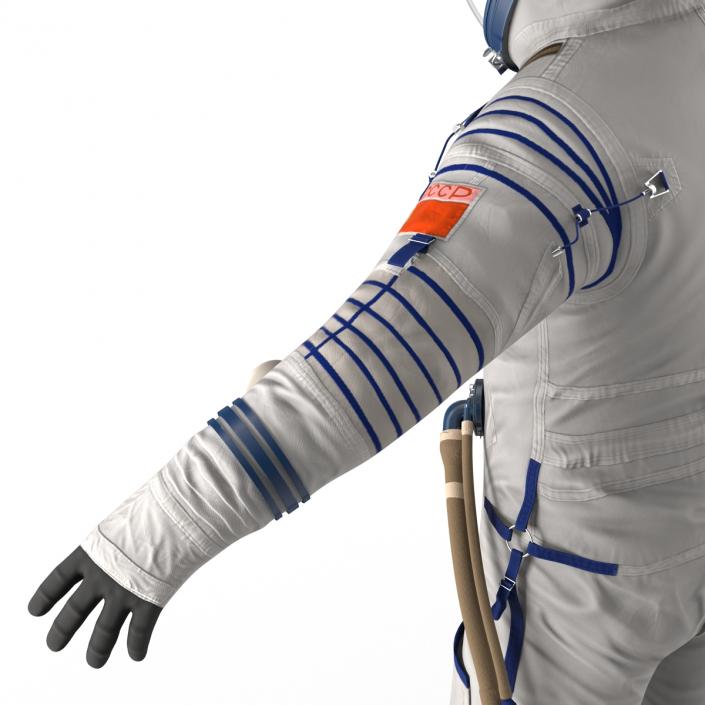 3D Russian Astronaut Wearing Space Suit Sokol KV2 Rigged model