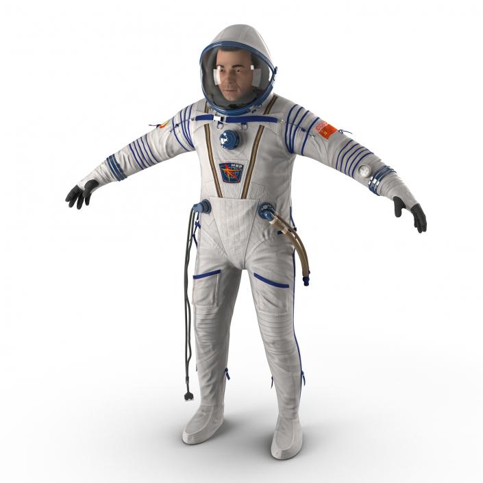 3D Russian Astronaut Wearing Space Suit Sokol KV2