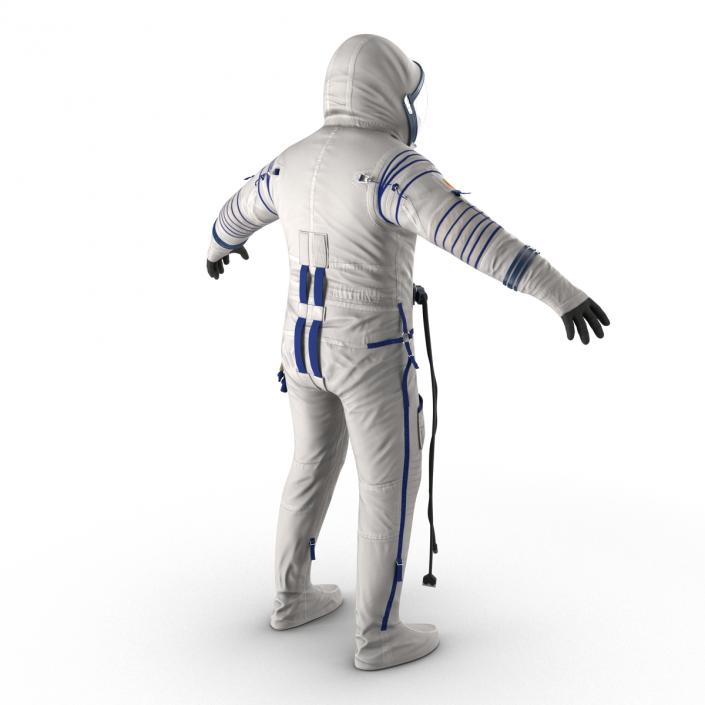 3D Russian Astronaut Wearing Space Suit Sokol KV2