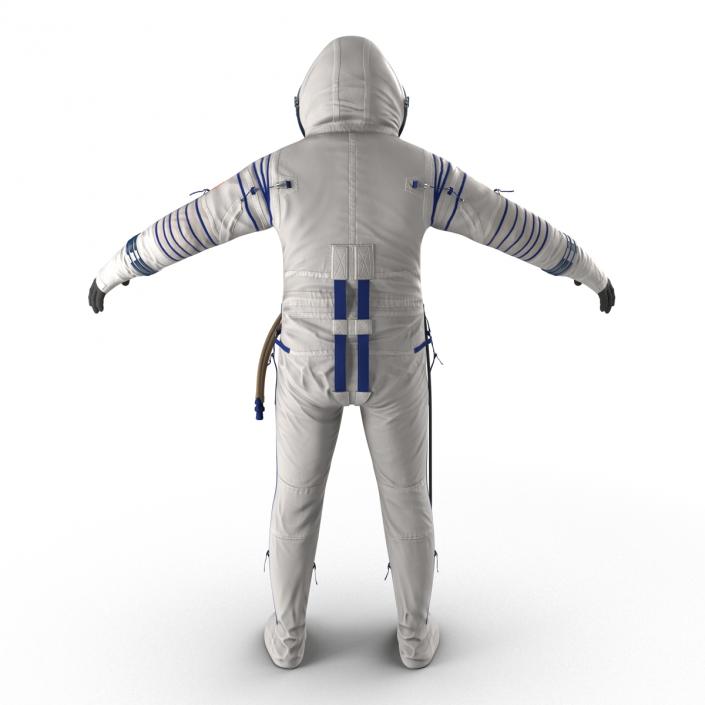 3D Russian Astronaut Wearing Space Suit Sokol KV2