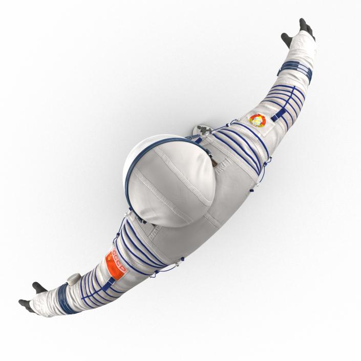 3D Russian Astronaut Wearing Space Suit Sokol KV2