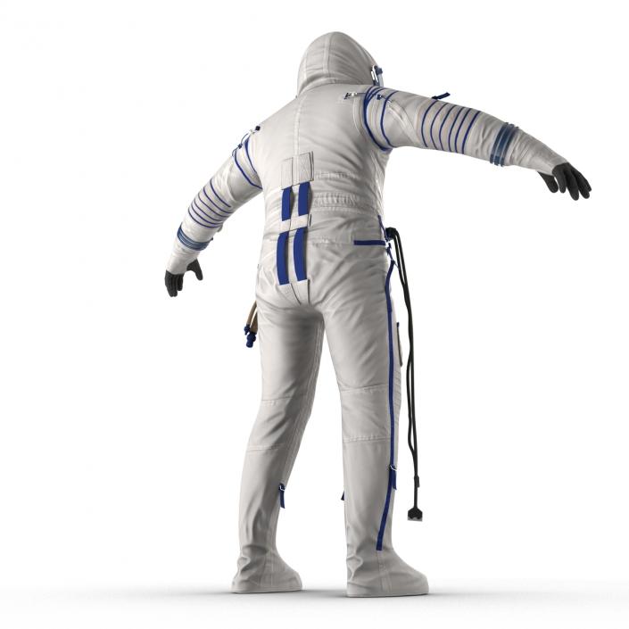 3D Russian Astronaut Wearing Space Suit Sokol KV2