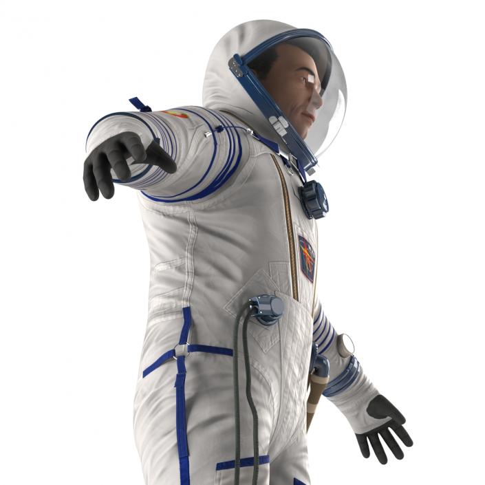 3D Russian Astronaut Wearing Space Suit Sokol KV2