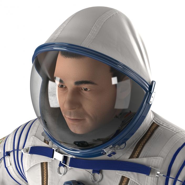 3D Russian Astronaut Wearing Space Suit Sokol KV2