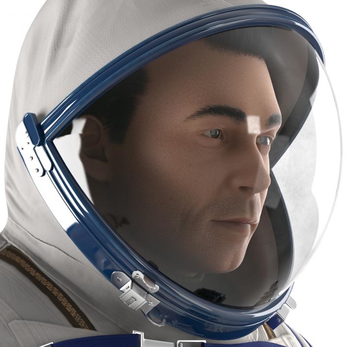 3D Russian Astronaut Wearing Space Suit Sokol KV2