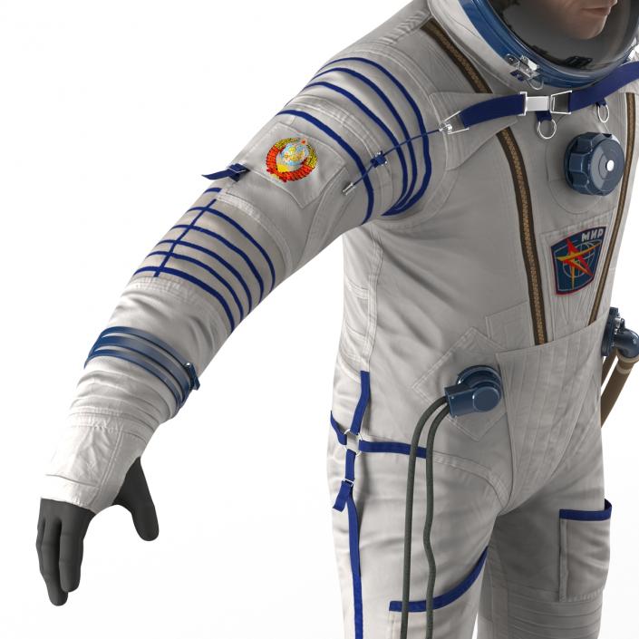 3D Russian Astronaut Wearing Space Suit Sokol KV2