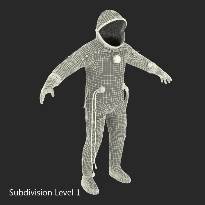 3D model Russian Space Suit Sokol KV2 Rigged