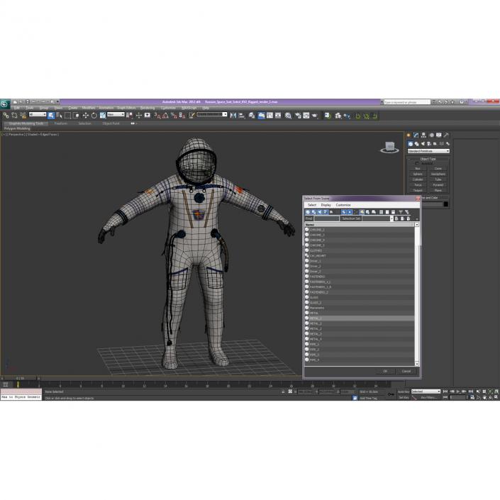 3D Russian Space Suit Sokol KV2 model