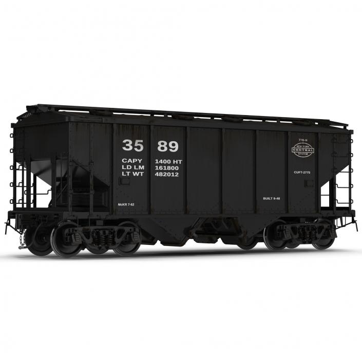 3D Covered Hopper Car model