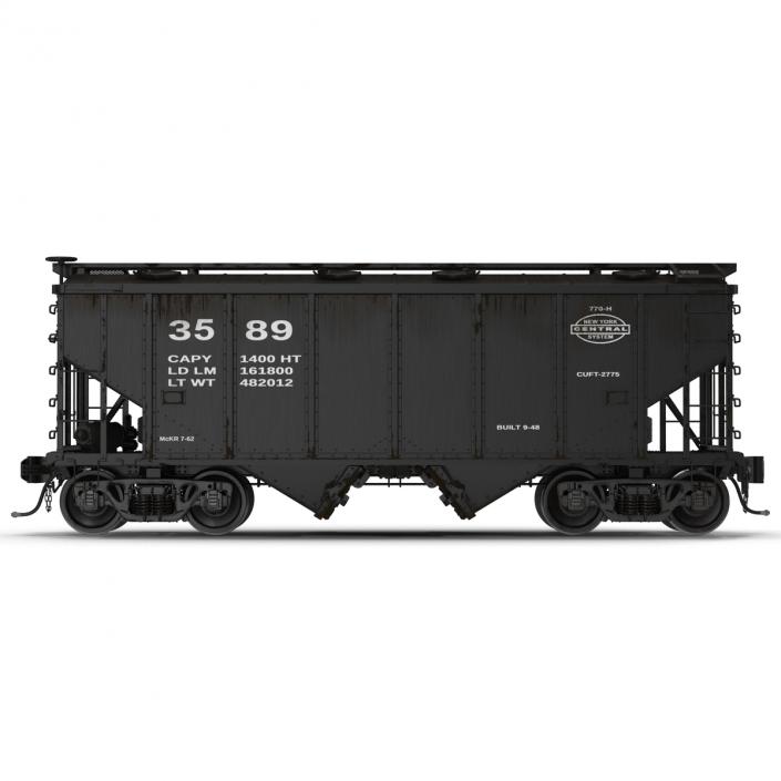 3D Covered Hopper Car model