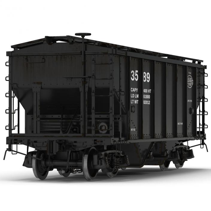 3D Covered Hopper Car model