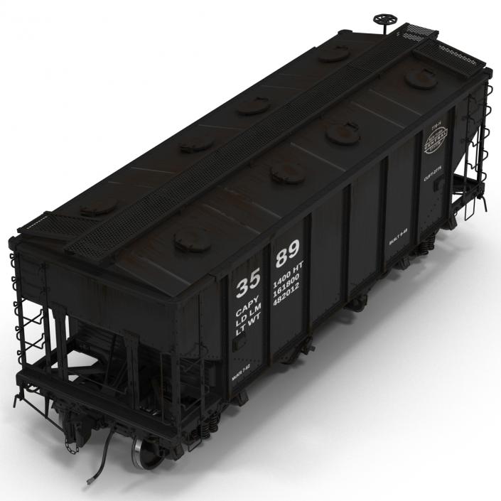 3D Covered Hopper Car model