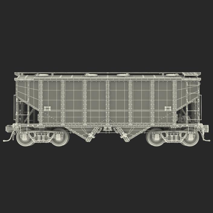 3D Covered Hopper Car model