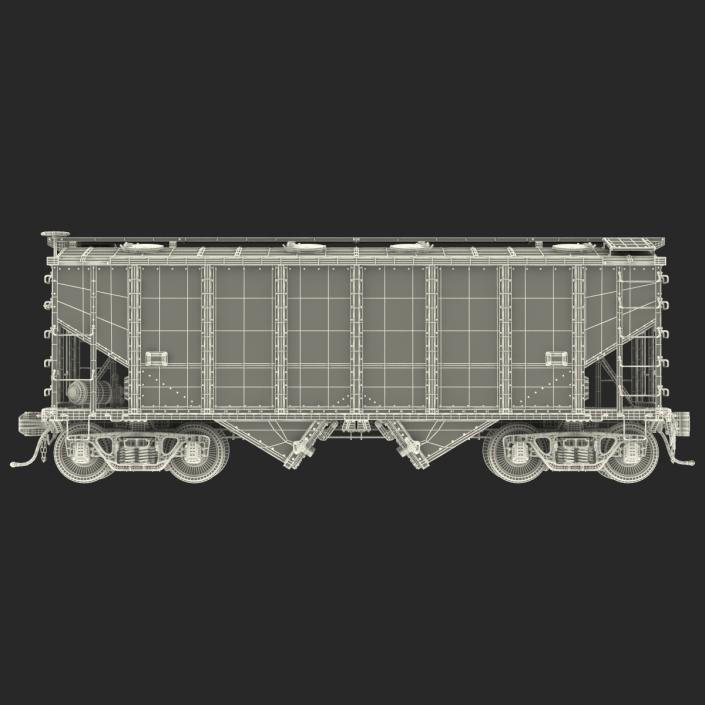 3D Covered Hopper Car model