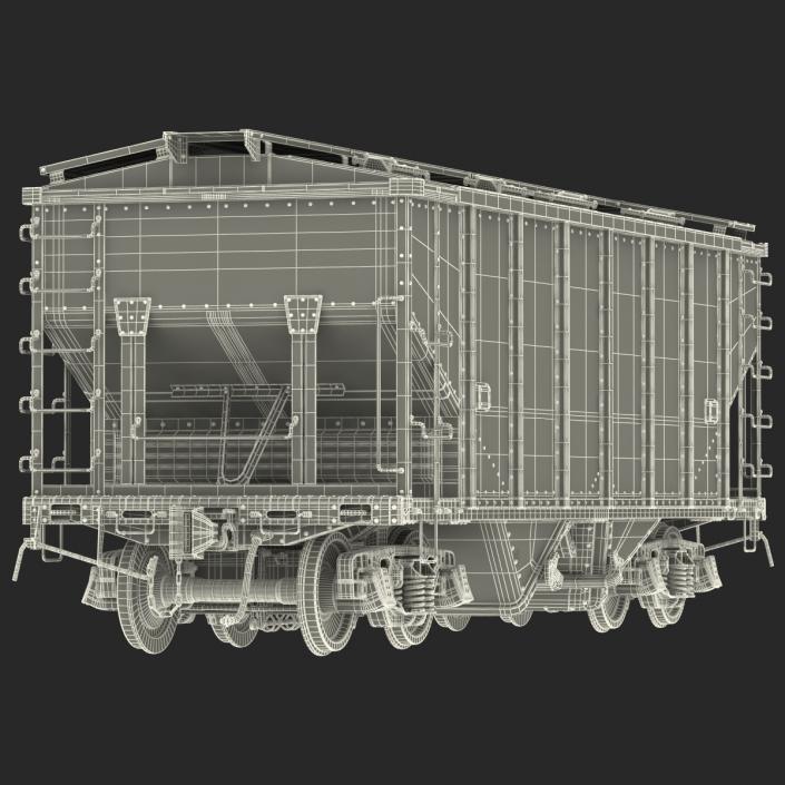 3D Covered Hopper Car model