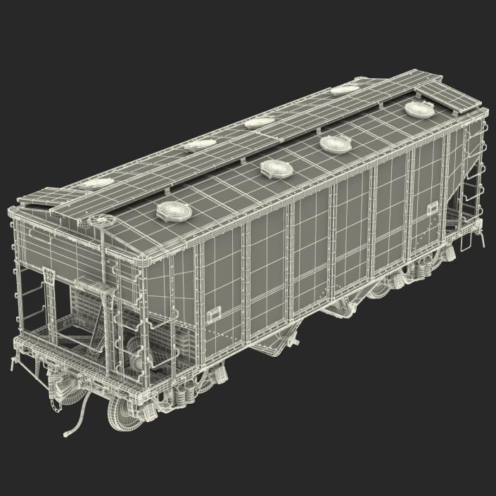 3D Covered Hopper Car model